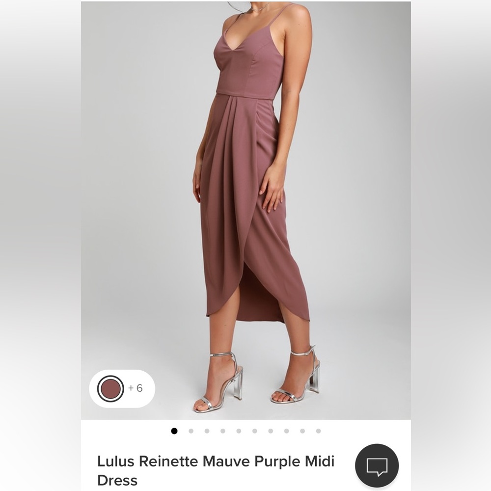 Lulus Reinette Mauve Purple Midi Dress